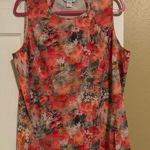 Athleta Multicolor Floral Sleeveless Blouse